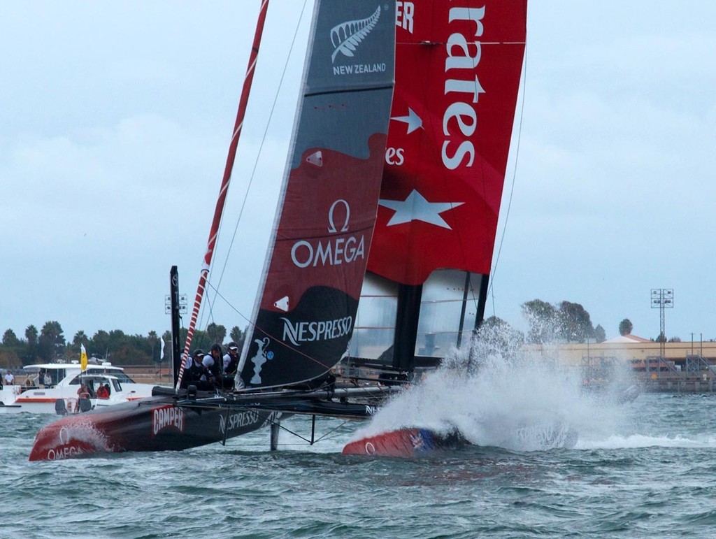 ETNZ burying the hull - America’s Cup World Series - San Diego 2011 © Bo Struye - copyright http://www.acsandiegophotoblog.com